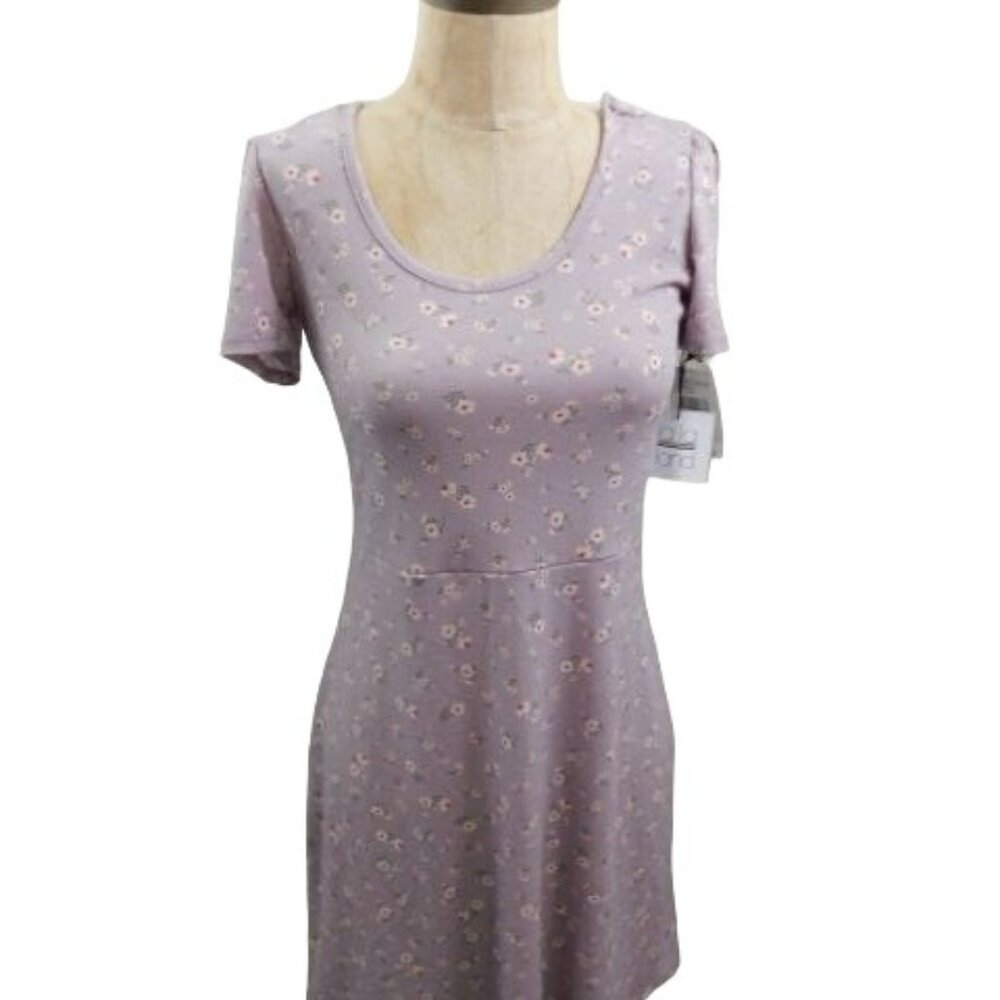 LaLa Land Size M Medium Lilac Floral STRETCH Dress NWT $39 Nordstrom